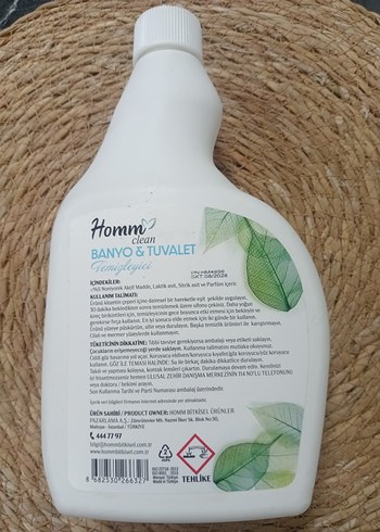 Hommo Banyo & Tuvalet Temizleyici 750 ml - Görsel 2