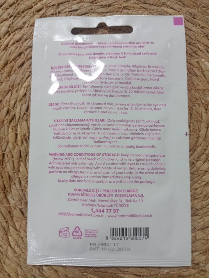 Enzimli Kağıt Yüz Maskesi - Tüm Ciltler İçin - Görsel 2