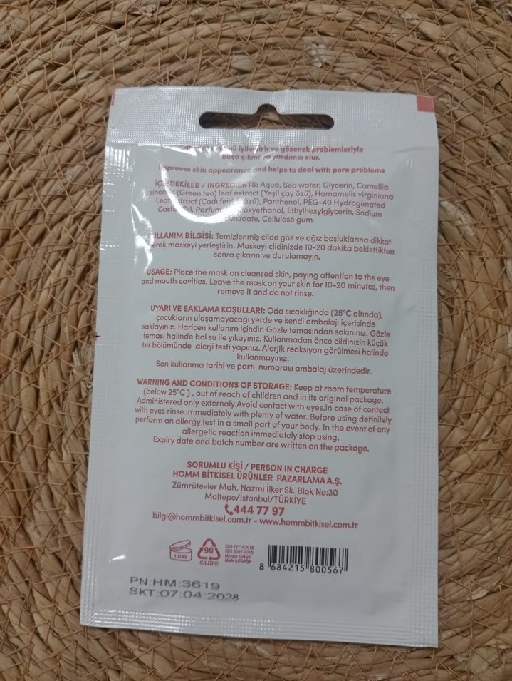 Gözenek Sıkılaştırıcı Kağıt Yüz Maskesi - Görsel 2