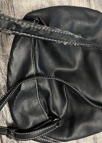 DERİMOD orhinal Siyah Deri Kadın Sırt Çantası - Görsel 2
