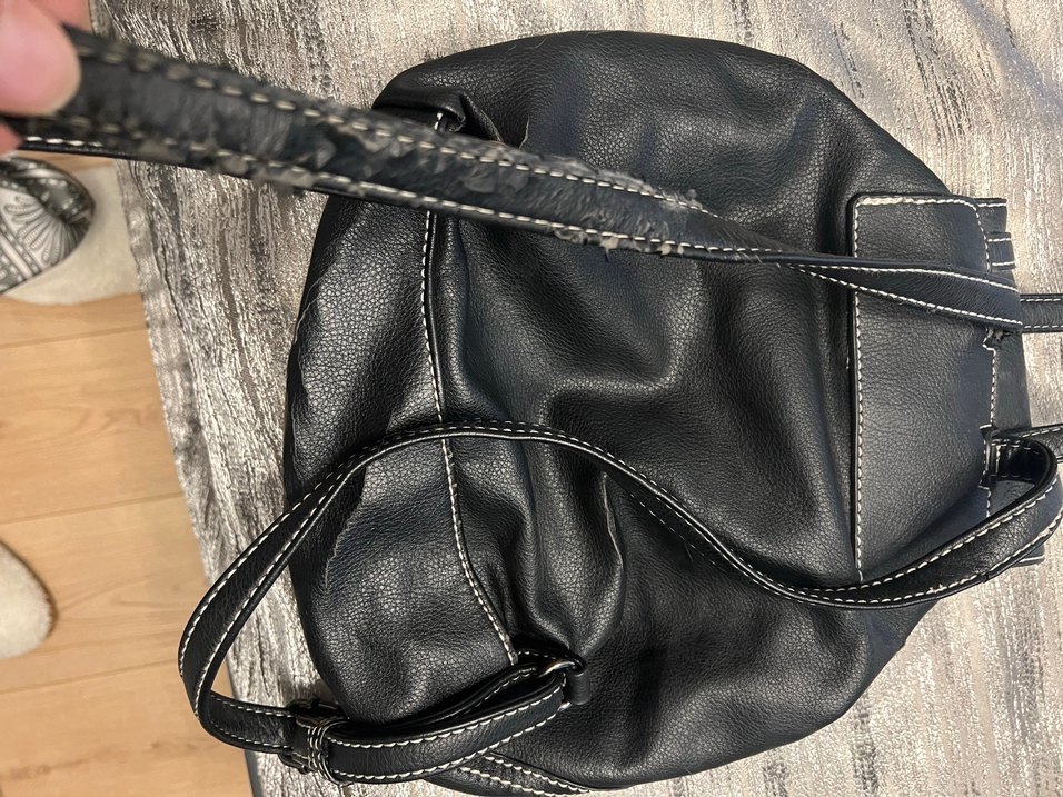 DERİMOD orhinal Siyah Deri Kadın Sırt Çantası - Görsel 2