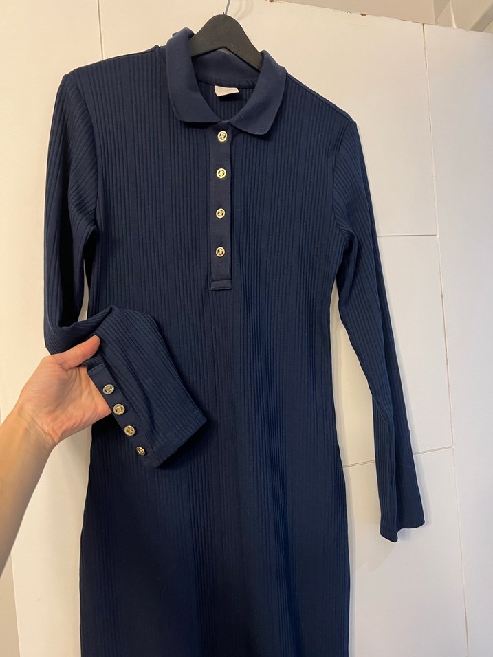 Pierre Cardin,Düğmeli Lacivert Uzun Kollu Kadın Elbise, - Görsel 3