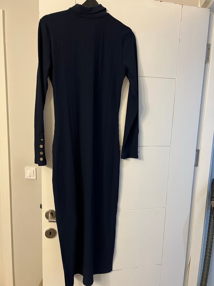 Pierre Cardin,Düğmeli Lacivert Uzun Kollu Kadın Elbise, - Görsel 4