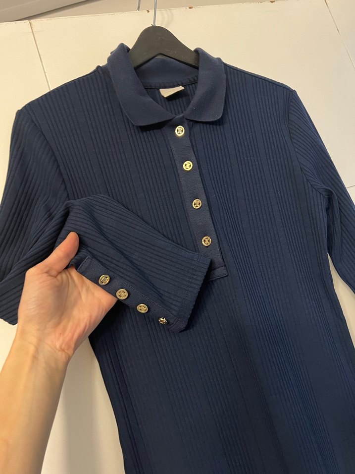 Pierre Cardin,Düğmeli Lacivert Uzun Kollu Kadın Elbise, - Görsel 2