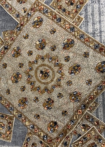 Altın el İşlemeli Bohem Salon takımı 16 parça - Görsel 5