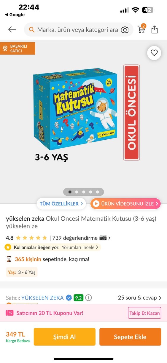 Matematik Kutusu Eğitici Oyuncak 3-6 Yaş - Görsel 2