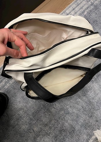 Beyaz Kadın Çanta-Babek çantası - Görsel 5