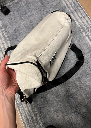 Beyaz Kadın Çanta-Babek çantası - Görsel 3