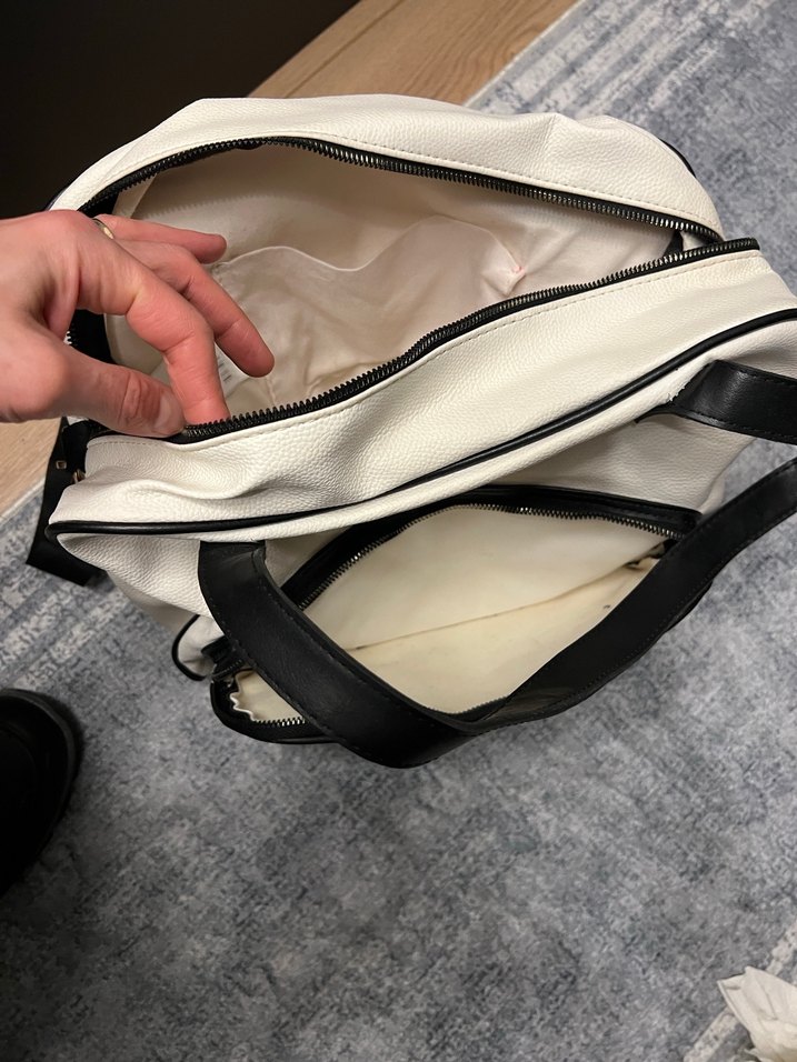 Beyaz Kadın Çanta-Babek çantası - Görsel 5