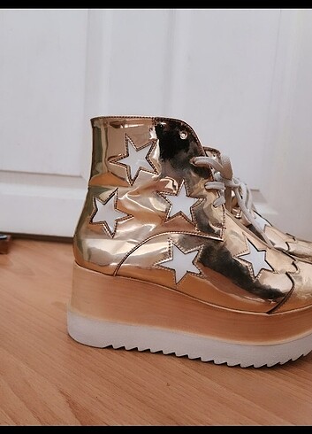 Roz rengi ayakkabı snakers ayakkabı - Görsel 3