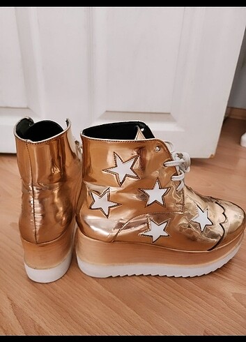 Roz rengi ayakkabı snakers ayakkabı - Görsel 6