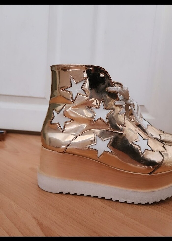 Roz rengi ayakkabı snakers ayakkabı  - Görsel 3