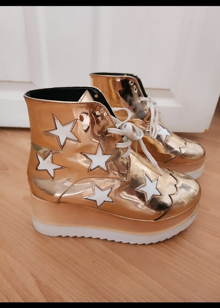 Roz rengi ayakkabı snakers ayakkabı  - Görsel 4