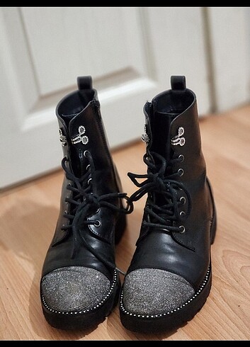 Siyah gümüş taş bot deichman - Görsel 6