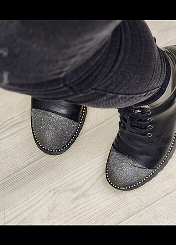 Siyah gümüş taş bot deichman - Görsel 8