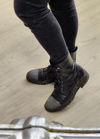 Siyah gümüş taş bot deichman - Görsel 10