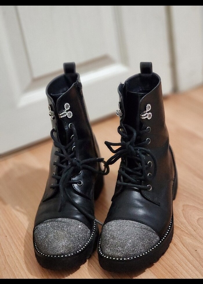 Siyah gümüş taş bot deichman  - Görsel 3