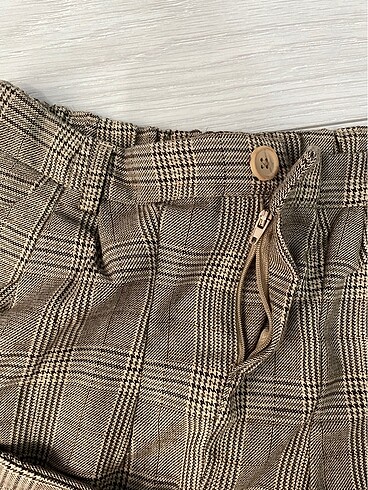 36 Beden Ekoseli jogger pantolon