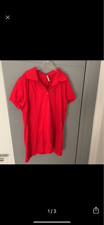 polo yaka kirmizi tisort