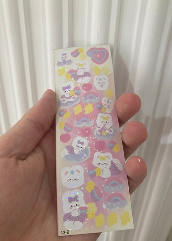 Beden Renk Işıltılı sanrio ve diğer karışık çeşitli stickerlar 100 adet