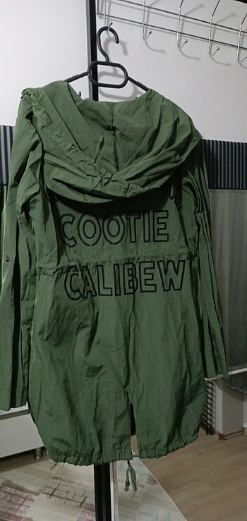 36 Beden yeşil Renk trench coat