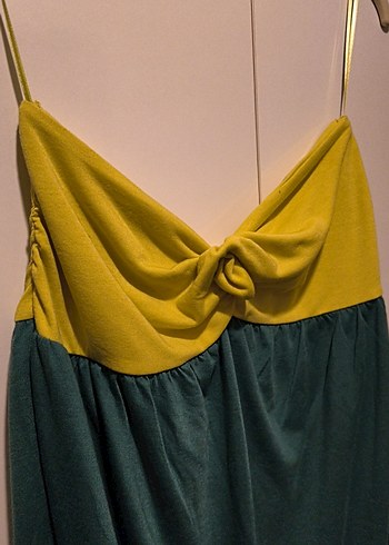 Sarı Detaylı Midi elbise - Görsel 2