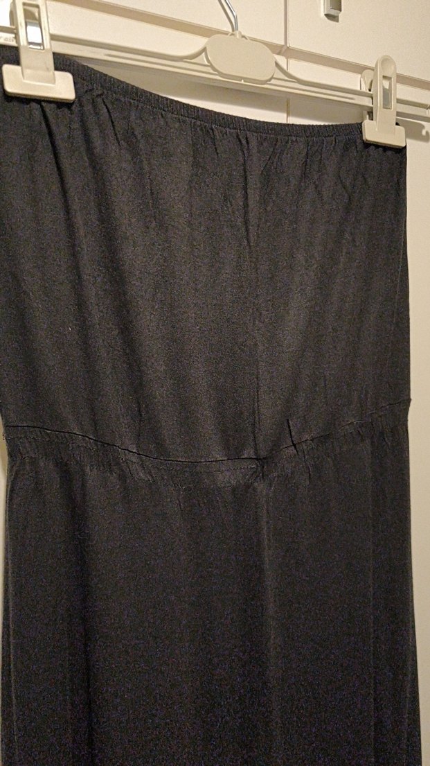 Siyah Uzun straplez Kadın elbise - Görsel 2