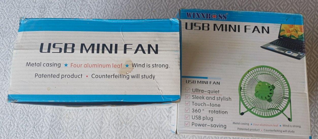 USB Bağlantılı Yeşil Masaüstü Vantilatör - Görsel 3