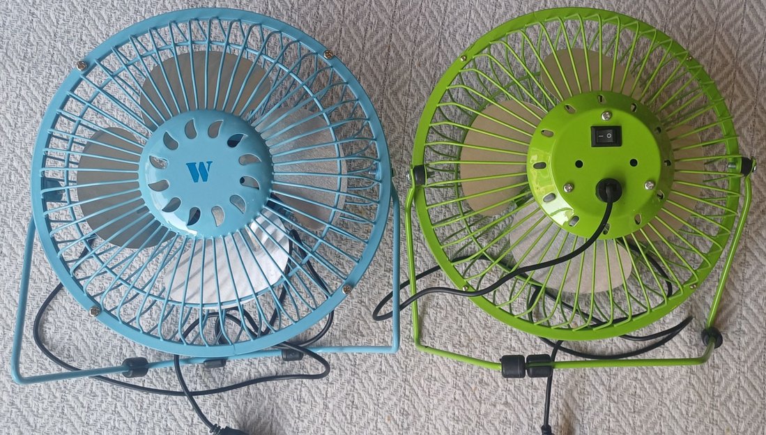 USB Bağlantılı Yeşil Masaüstü Vantilatör - Görsel 2