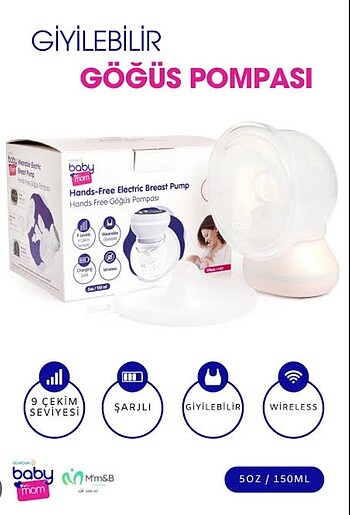 Baby mom şarjlı süt sağma pompası