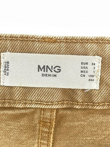 34 Beden kahverengi Renk Mango Jean / Kot %70 İndirimli.