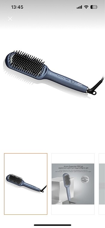 Arzum superstar pro saç düzleştirici fırça