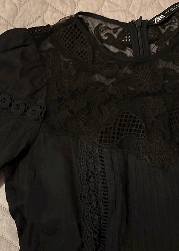 Dantel Detaylı Siyah Gotik elbise - Görsel 3