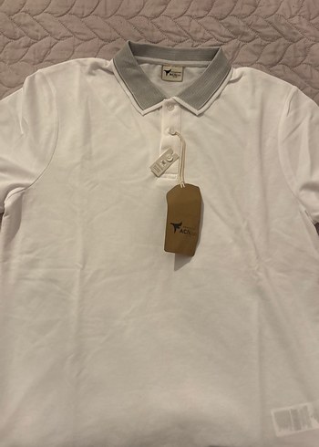 Gri Yaka Detaylı Beyaz Erkek Polo Tişört - Görsel 2