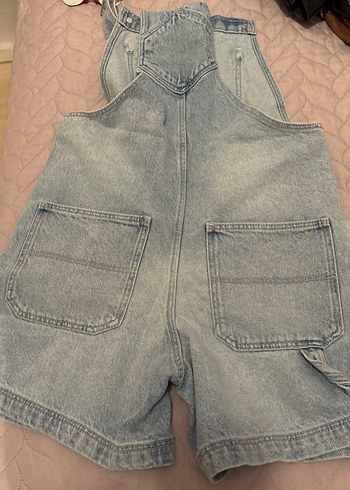 Kadın Denim Kısa Tulum - Görsel 3