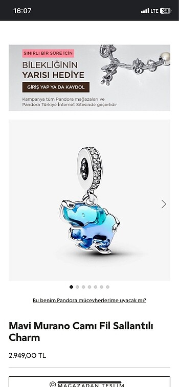 Pandora charm
