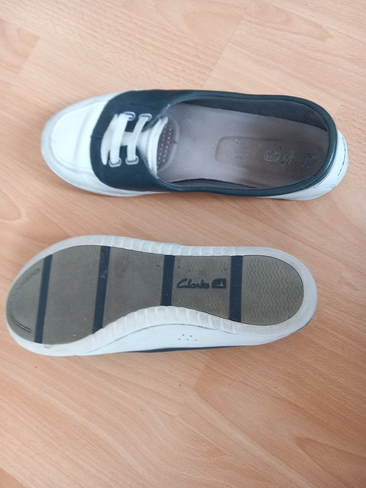 Kadın Beyaz lacivert  Ayakkabı - Görsel 4