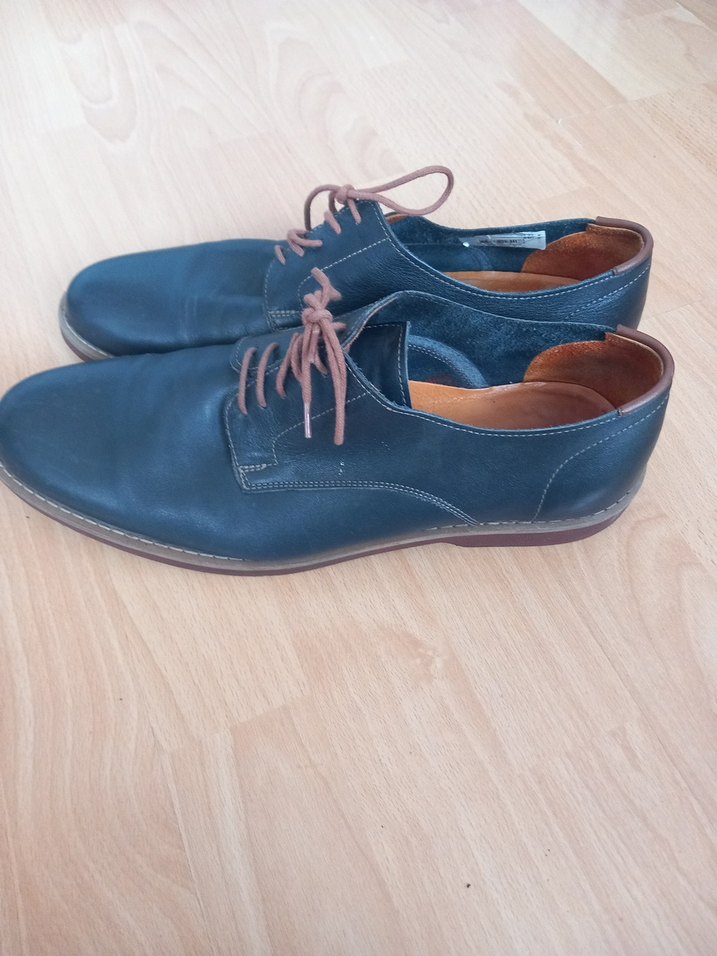 Klasik Erkek Mavi Bağcıklı Ayakkabı - Görsel 3