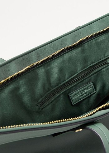 Kemer Detaylı Haki Yeşil Kadın Omuz Çantası - Görsel 4