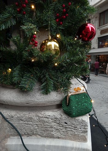 Yeşil Örgü Kadın Cüzdanı - Görsel 2