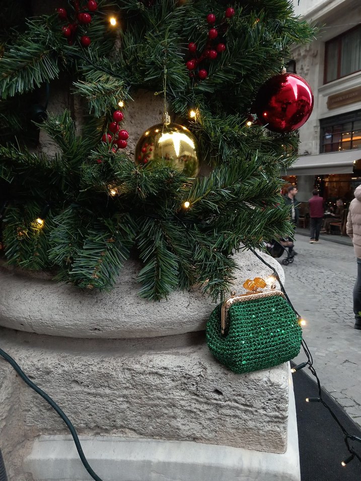 Yeşil Örgü Kadın Cüzdanı - Görsel 2