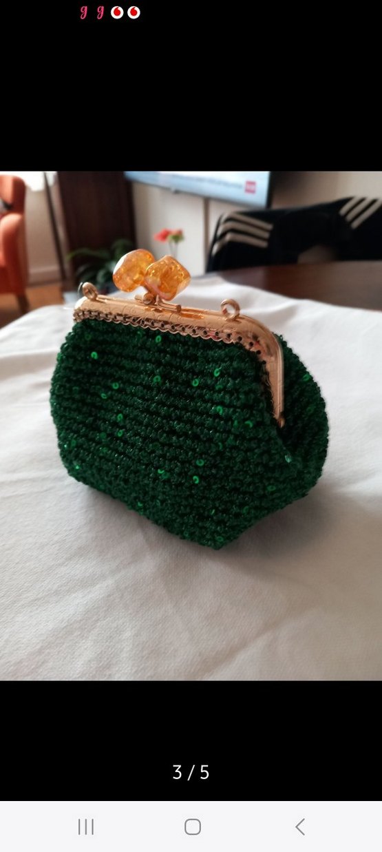 Yeşil Örgü Kadın Cüzdanı - Görsel 3