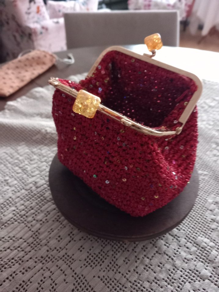 Pullu Simli Cüzdan/çanta - Görsel 5