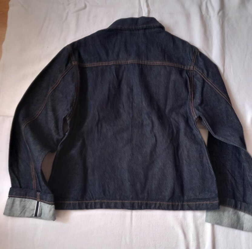 Düğmeli Kadın Kot Ceket, - Görsel 4