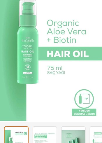 The Earth Saç Yağı Bakım Ürünü - Görsel 2