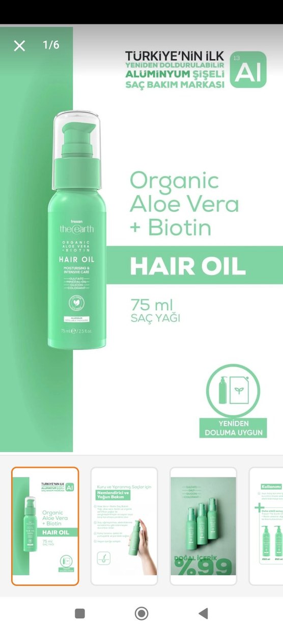 The Earth Saç Yağı Bakım Ürünü - Görsel 2
