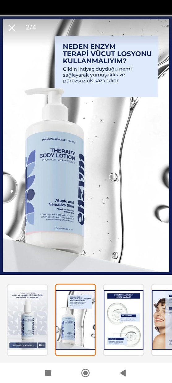 Evozun Therapy Atopik ve Hassas Cilt Duş Jeli 400ml - Görsel 2