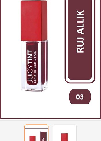 Golden Rose Juicy Tint Dudak ve Allık No:03 Ruby Rose - Görsel 2