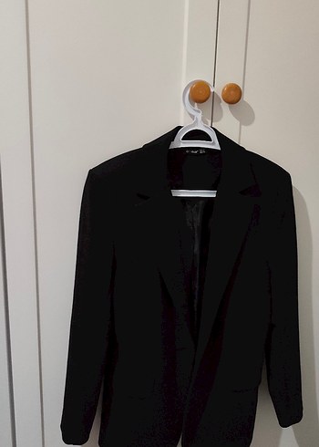 Siyah Düğmeli Kadın Blazer Ceket - Görsel 2