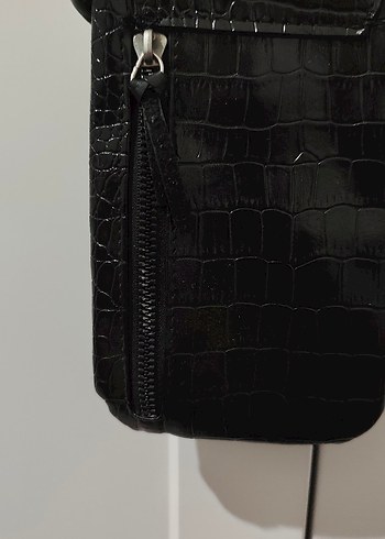 Siyah Süet Kadın Bel Askılı Çanta - Görsel 4